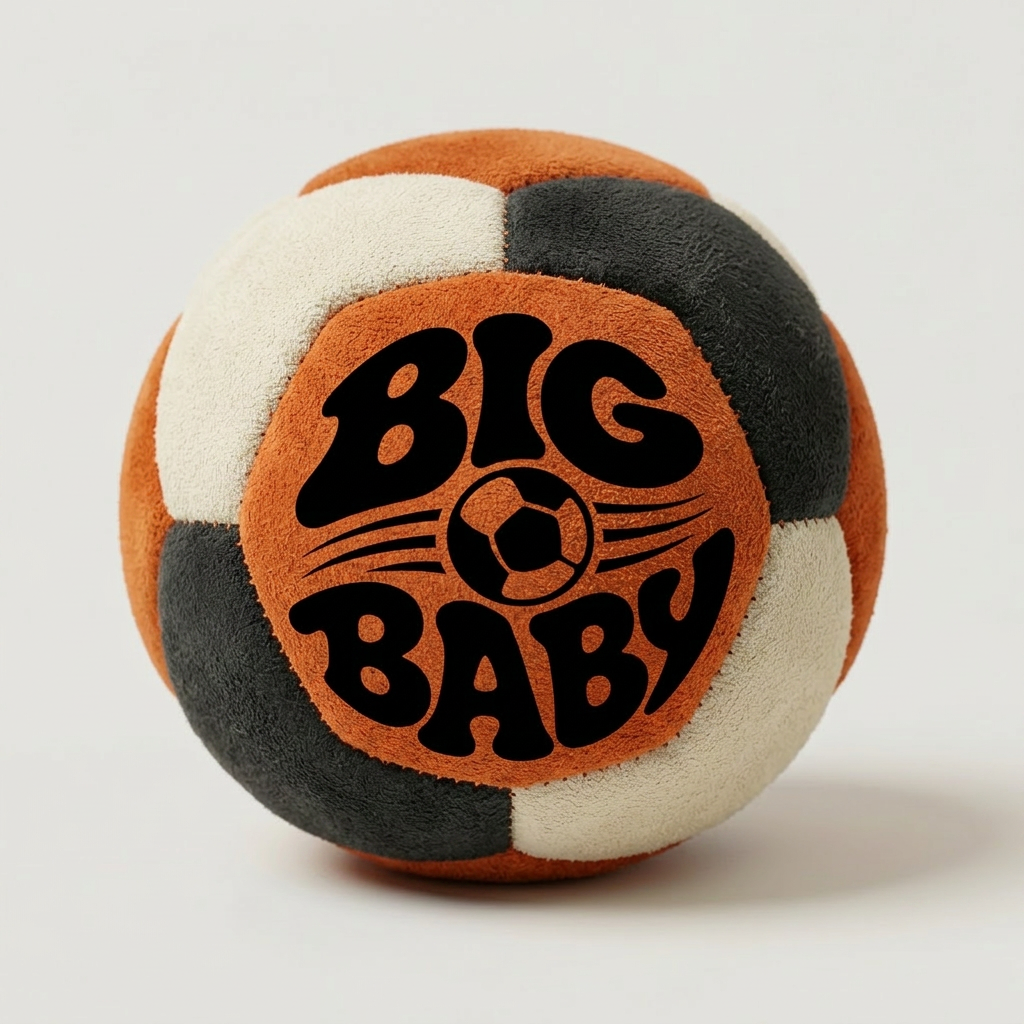 The Big Baby Sack — 16-panel suede hacky sack in Classic Orange colorway
